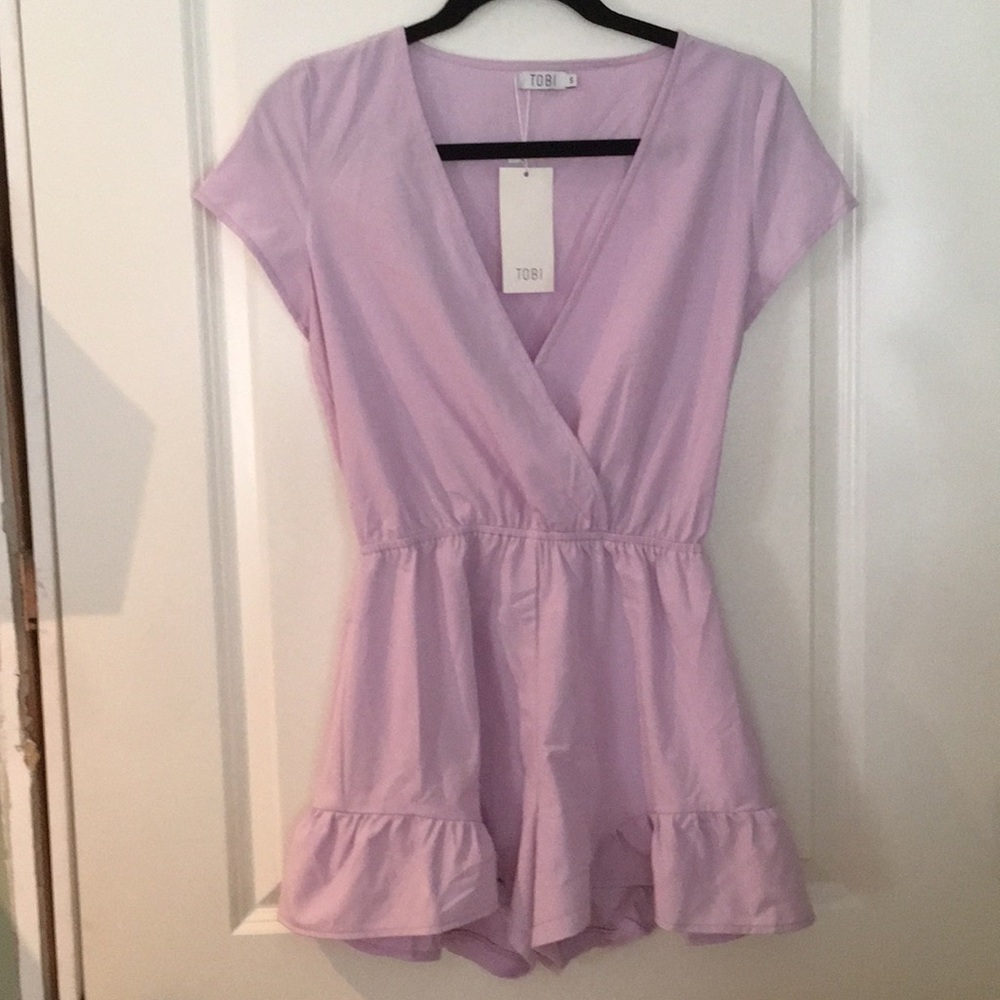 Tobi ruffle short romper
